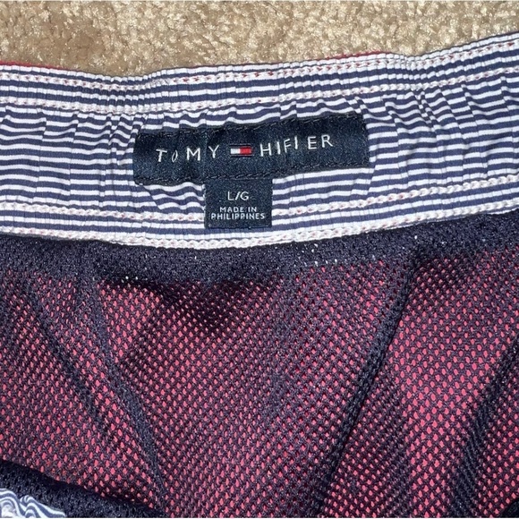 Tommy Hilfiger Swim Trunks Men's Lined in Apple Red Size Large - Picture 5 of 8